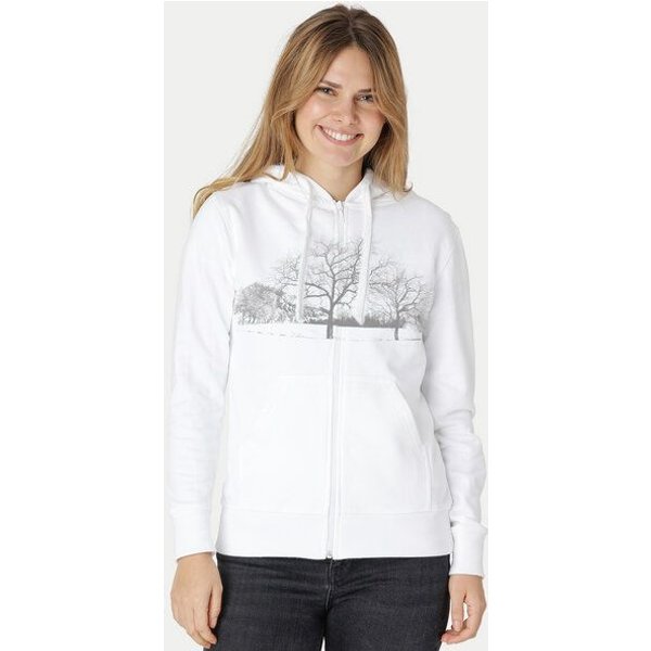 Peaces.bio - handbedruckte Biomode Zip-Hoodie Landscape Damen