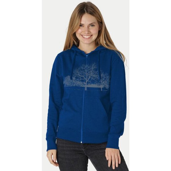 Peaces.bio - handbedruckte Biomode Zip-Hoodie Landscape Damen