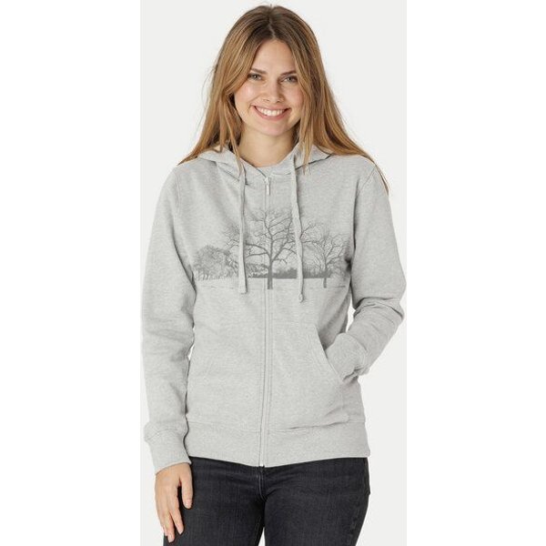Peaces.bio - handbedruckte Biomode Zip-Hoodie Landscape Damen