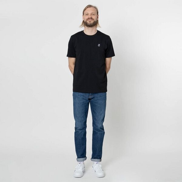 Fyngers Unisex T-Shirt aus Biobaumwolle - Modell PEACE mit gestickter Veredelung