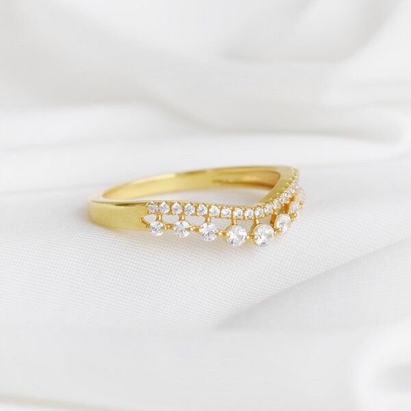 Eppi Doppelter Ring mit Lab Grown Diamanten Hebe