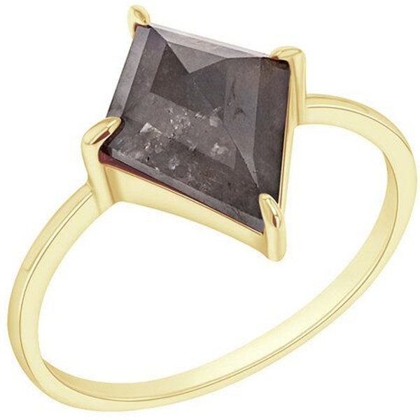 Eppi Minimalistischer Ring mit Salt and Pepper Diamanten Iban