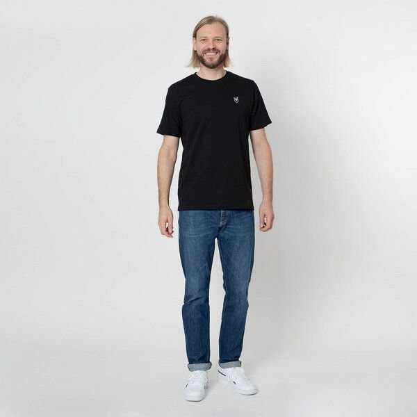 Fyngers Unisex T-Shirt aus Biobaumwolle - Modell ROCK´n´ROLL mit gestickter Veredelung