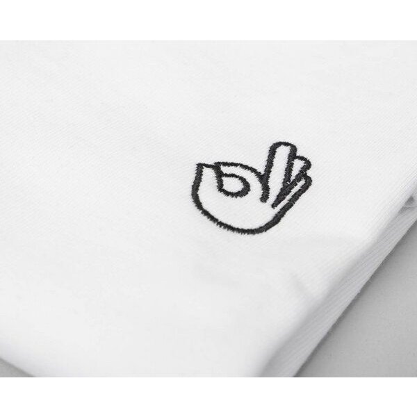 Fyngers Unisex T-Shirt aus Biobaumwolle - Modell OK mit gestickter Veredelung