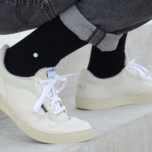 wysf. | what you stand for. Moderne Premium Socken, Piqué Strick mit Knopf, Bio-Baumwoll-Mix