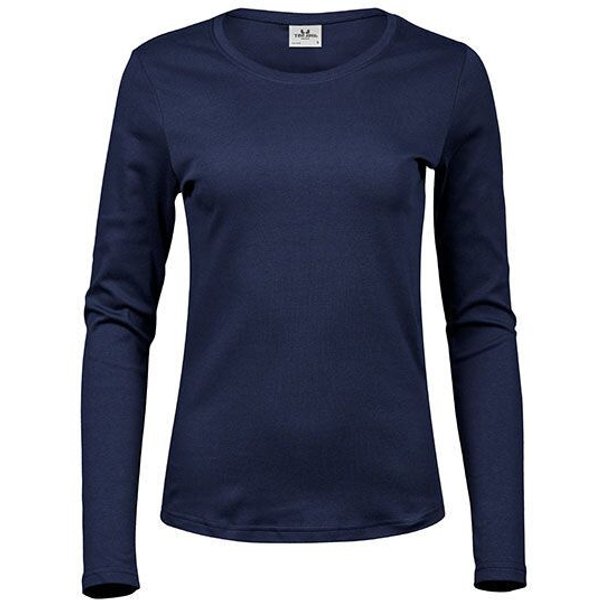 TeeJays Damen Shirt Langarm enger geschnitten Bio - Baumwolle bis 3XL