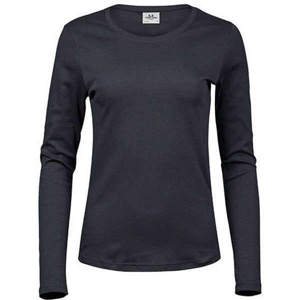 TeeJays Damen Shirt Langarm enger geschnitten Bio - Baumwolle bis 3XL