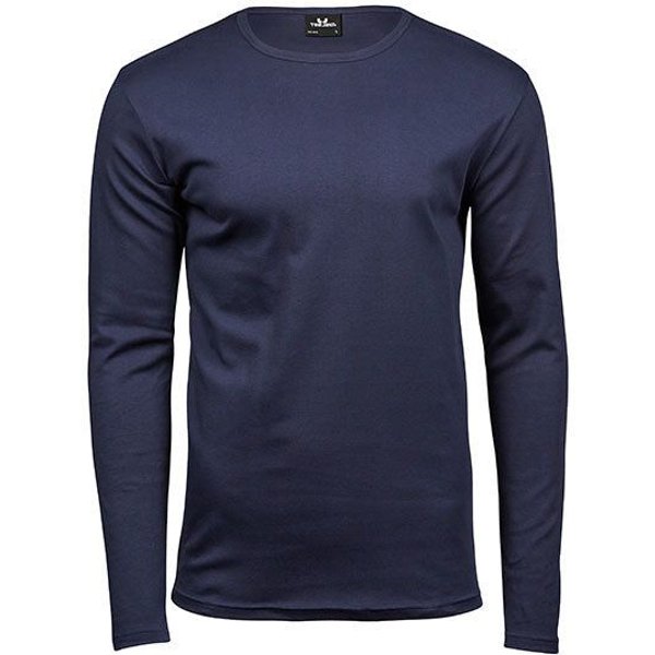 TeeJays Herren Langarm Shirt Taillierter Schnitt geschnitten Rundhals Bio - Baumwolle bis 3XL