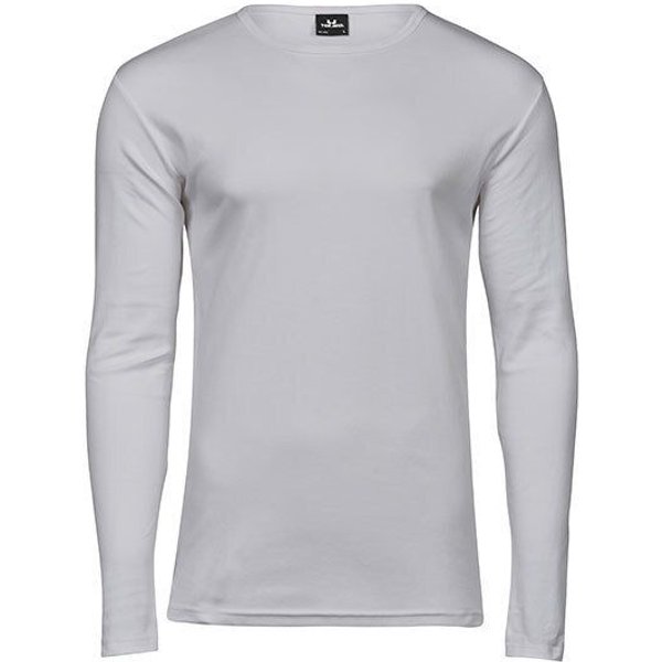 TeeJays Herren Langarm Shirt Taillierter Schnitt geschnitten Rundhals Bio - Baumwolle bis 3XL