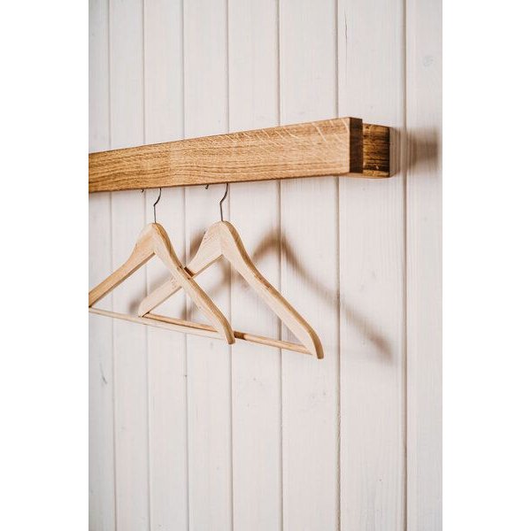kleiderleiter_de Garderobe, Wandgarderobe ABLA aus Eiche, Buche oder Nussbaum