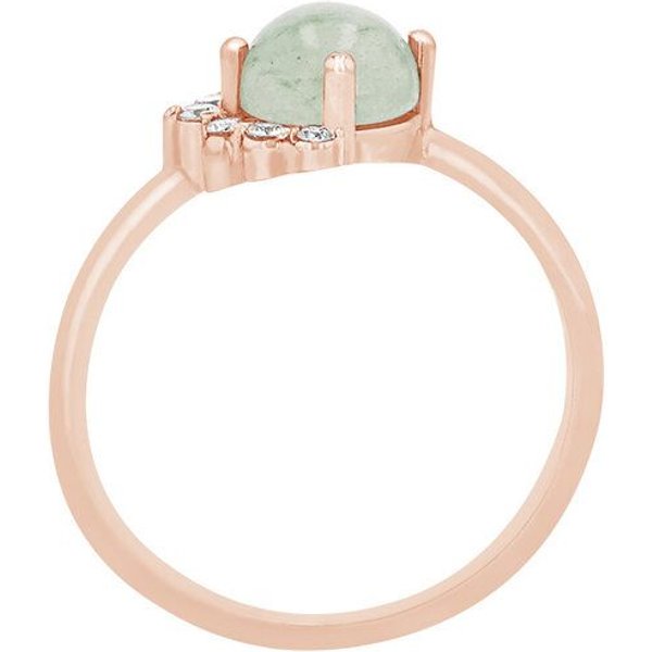 Eppi Goldener Ring mit Avanturin und Diamanten Zaray