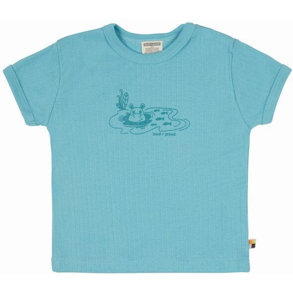 loud + proud Babys & Kinder T-Shirt Derby Rib mit Druck, GOTS-zertifiziert