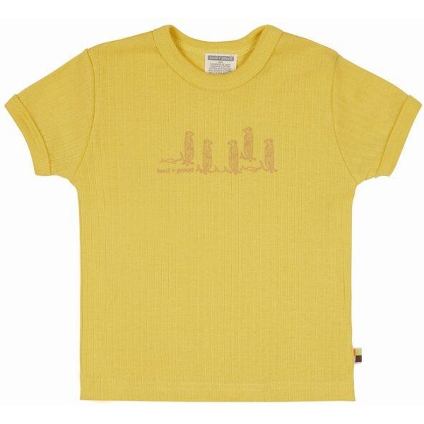 loud + proud Babys & Kinder T-Shirt Derby Rib mit Druck, GOTS-zertifiziert