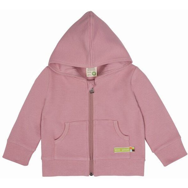 loud + proud Babys & Kinder Kapuzenjacke Rippenstruktur, GOTS-zertifiziert