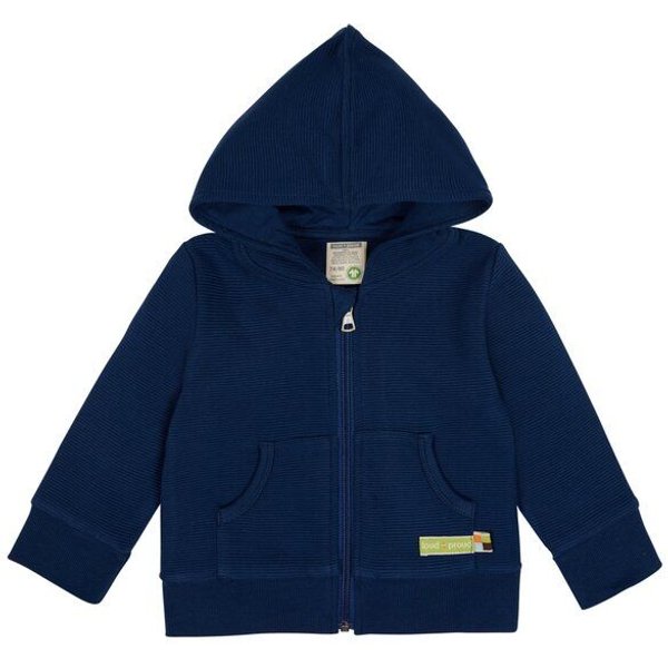 loud + proud Babys & Kinder Kapuzenjacke Rippenstruktur, GOTS-zertifiziert