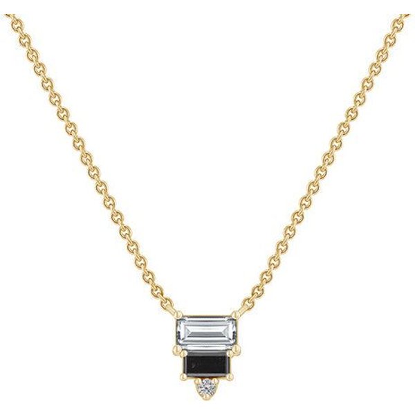 Eppi Kette mit Anhänger mit einem Moissanit und Salt and Pepper Diamanten Ivano