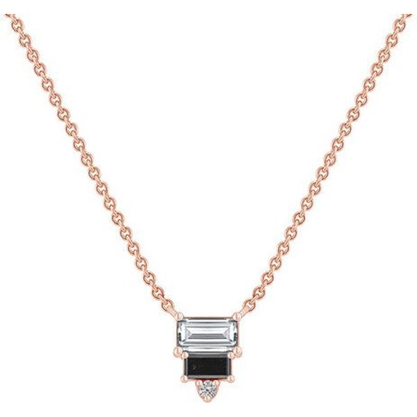 Eppi Kette mit Anhänger mit einem Moissanit und Salt and Pepper Diamanten Ivano