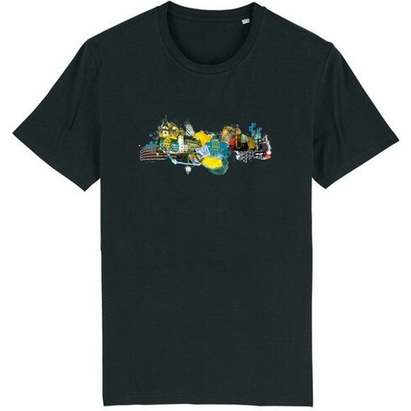 Spangeltangel bedrucktes T-Shirt, Chemnitz, nachhaltig, Stadt, Herren, Damen, Unisex, Biobaumwolle
