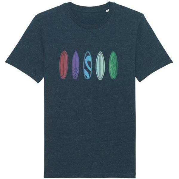 Spangeltangel Surfboard T-Shirt, Siebdruck, Irisdruck, Herrenshirt, Bio-Baumwolle bedruckt