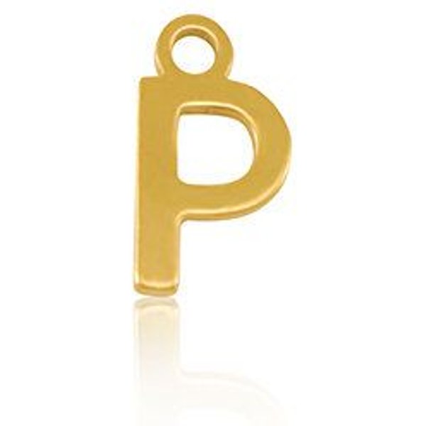 ELEKTROPULLI Super Feine Glieder Kette in 3 Längen mit Initial Anhänger (ca. 9 x 5mm)