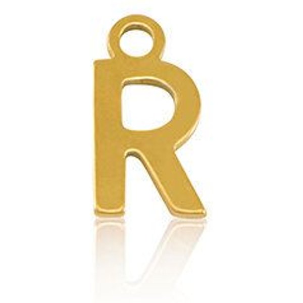 ELEKTROPULLI Super Feine Glieder Kette in 3 Längen mit Initial Anhänger (ca. 9 x 5mm)