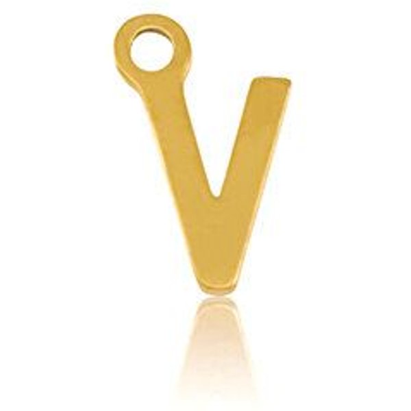 ELEKTROPULLI Super Feine Glieder Kette in 3 Längen mit Initial Anhänger (ca. 9 x 5mm)