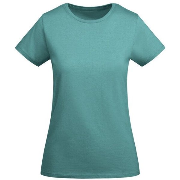 Roly Eco Damen T-Shirt Breda Rundhals enger geschnitten Körpernah Bodyfit