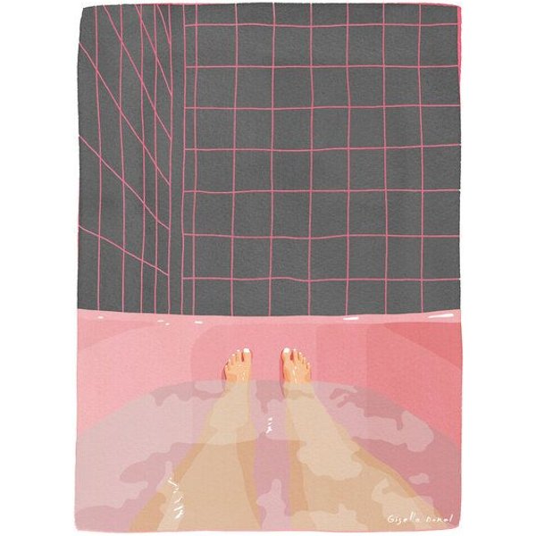 Photocircle Wandbild / Poster / Leinwand - Pink Bathroom