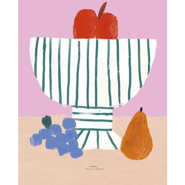 Photocircle Wandbild / Poster / Leinwand - Colourful print with bowl of fruit