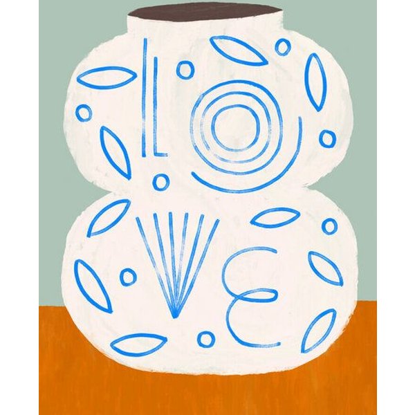 Photocircle Wandbild / Poster / Leinwand - White LOVE vase