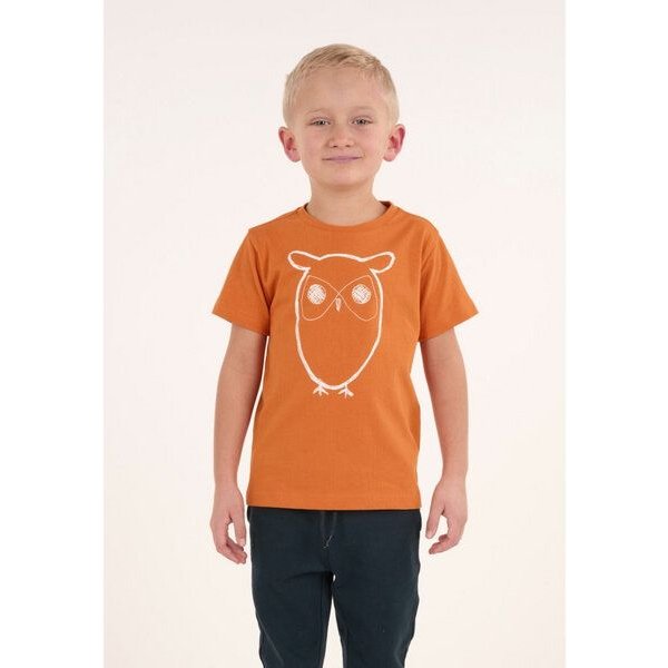 KnowledgeCotton Apparel Kinder T-Shirt Flax Owl reine Bio-Baumwolle