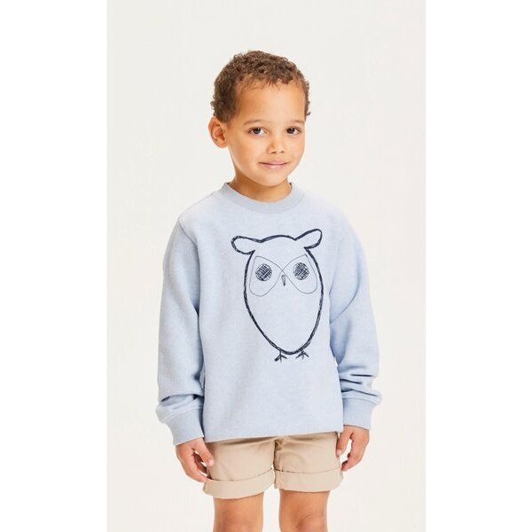 KnowledgeCotton Apparel KnowledgeCotton Kinder Sweatshirt Owl reine Bio-Baumwolle