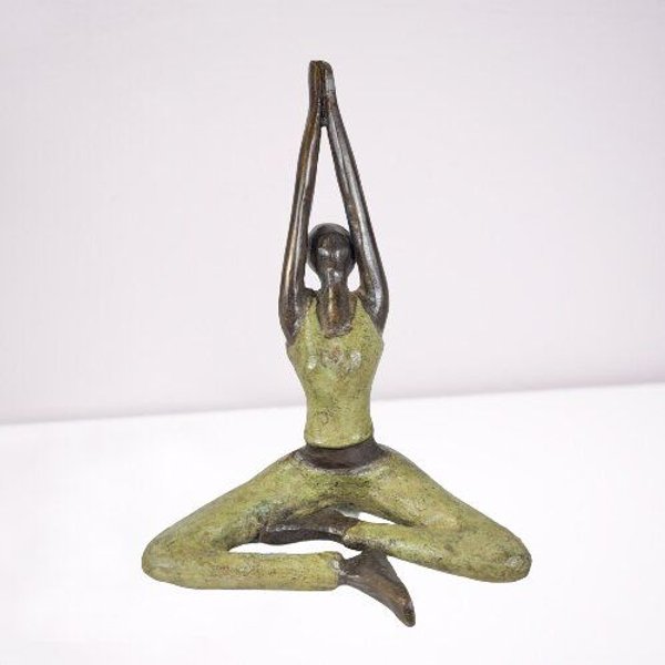 Moogoo Creative Africa Bronze-Skulptur Yoga "Adeline" | by Hamidou | Unikate
