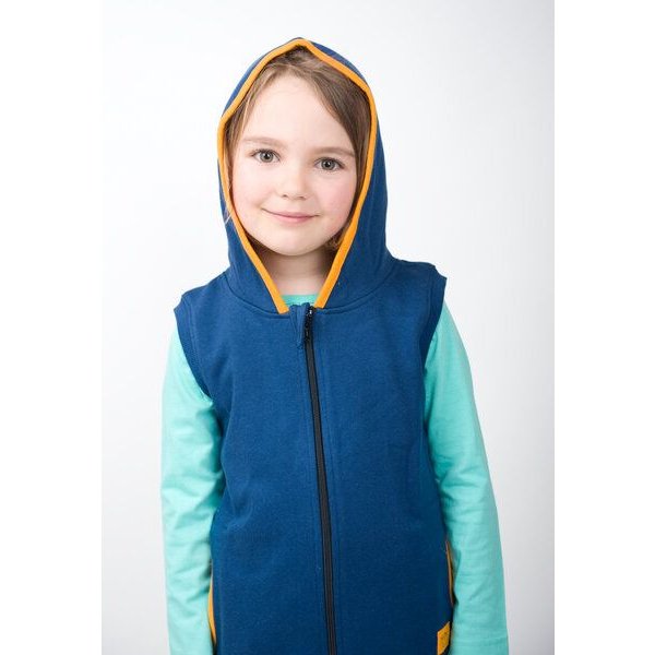 Kleine Freunde® - 3FREUNDE Zipper-Weste blanko mit Kapuze