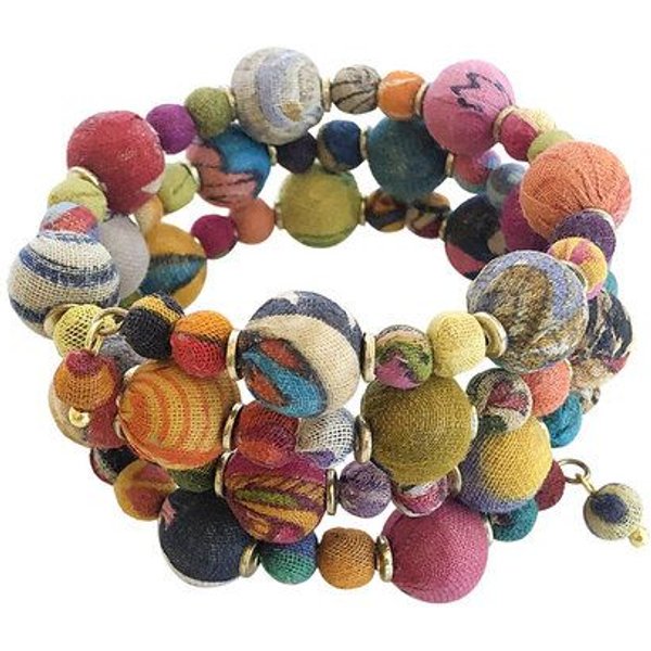 Worldfinds Kantha Armband Winding Bauble