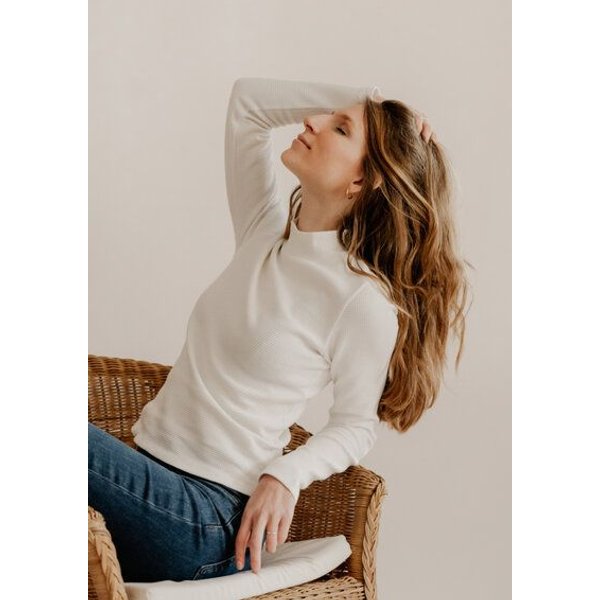 Marenika Waffel Stehkragen Longsleeve CLARA