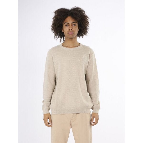 KnowledgeCotton Apparel Strickpullover ZIG-ZAG aus Bio-Baumwolle