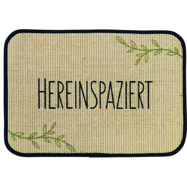 4betterdays Fußmatte | 'Hereinspaziert' | 40 x 60 cm | Sisal | Naturlatex