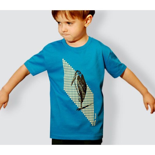 little kiwi Kinder T-Shirt, "Marabu", Azur