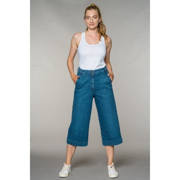 Feuervogl fv-Fred:rika | Weites Bein | Hohe Taille | Culotte Jeans | Hyperflex