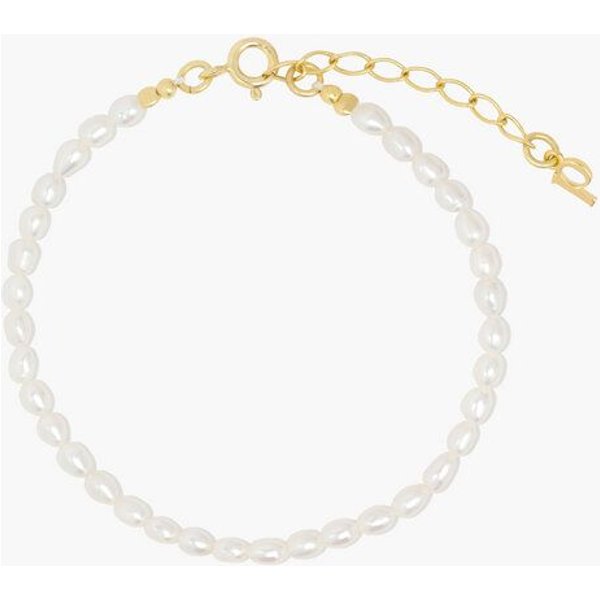 Paeoni Colors Klassisches Perlenarmband aus Süßwasserperlen und 18k Gold Vermeil, 925 Sterling Silber