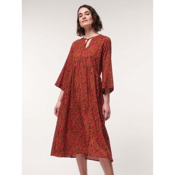 LANIUS Midikleid Print Flower Field aus TENCEL