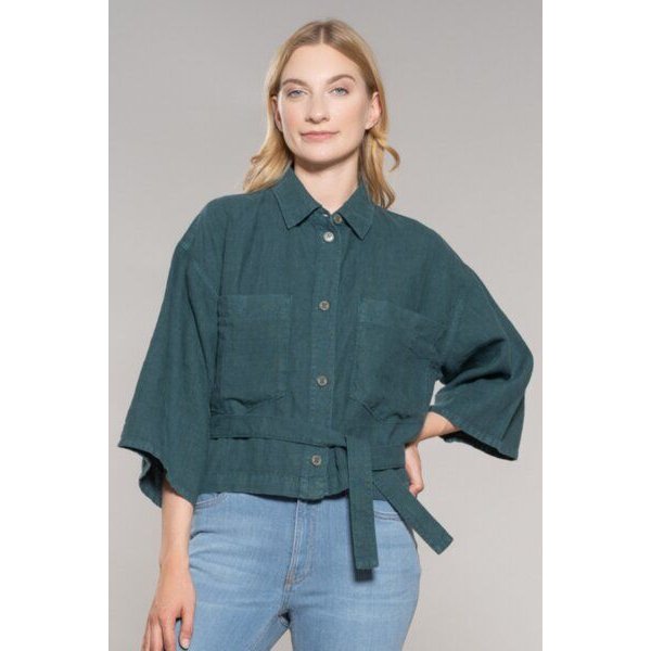Feuervogl fv-Tam:ika | Oversize Jacket | Belt | Pure Linen