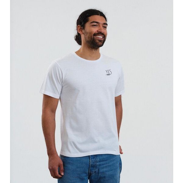 GARY MASH Shirt Yes aus Biobaumwolle Weiß