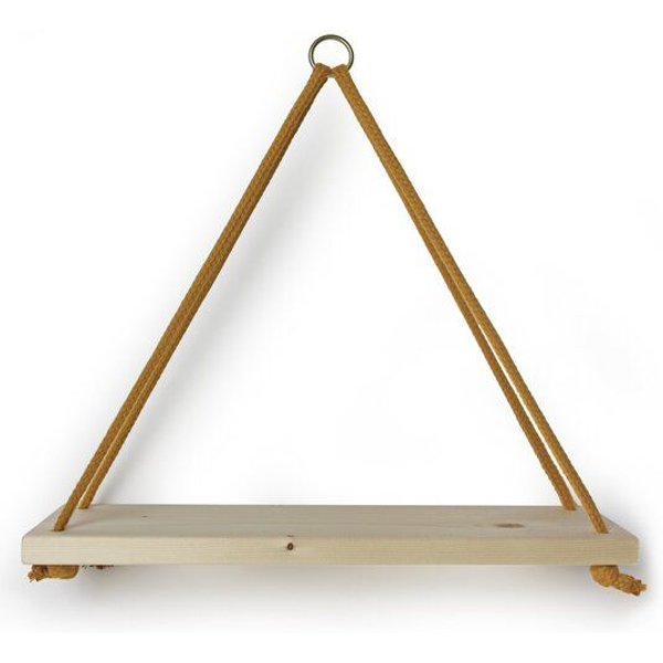 GARY MASH Wandregal Triangle mit Baumwollkordel