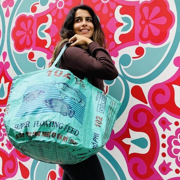 REFISHED fair fashion Tasche 'SOULMATE' - upcycelte Fischfuttersäcke