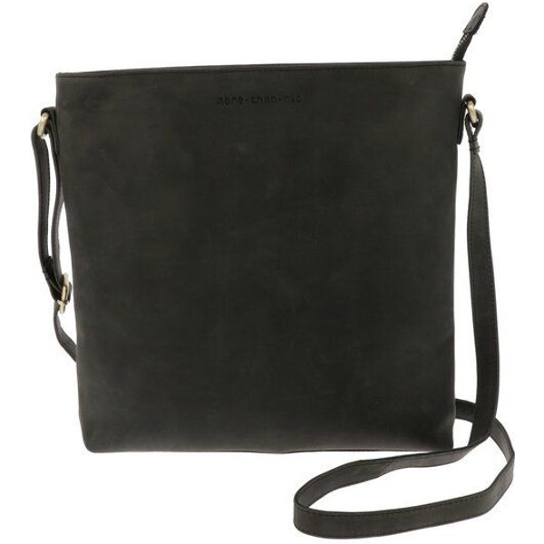 MoreThanHip Crossbody umhängetasche aus mattem Vintage Öko-Leder - Bryony braun oder schwarz
