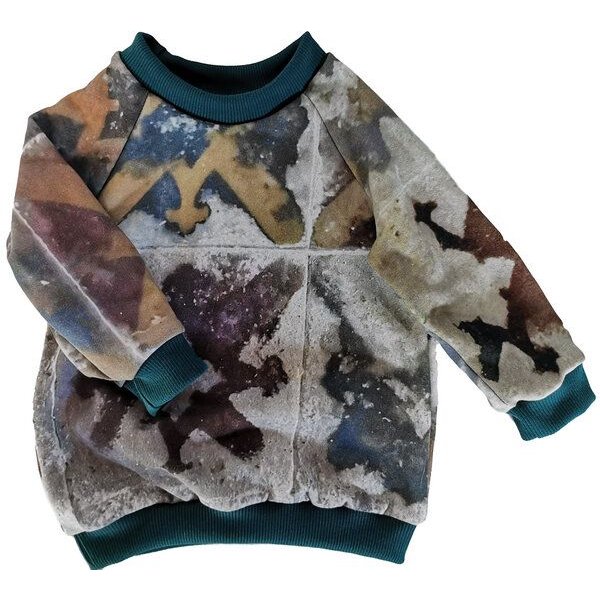 liebewicht Pullover aus Bio Sweat grau bunt für Babys und Kinder