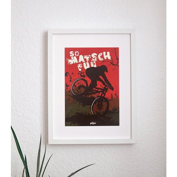 päfjes Downhill / So Matsch fun / Fahrrad / Poster A4