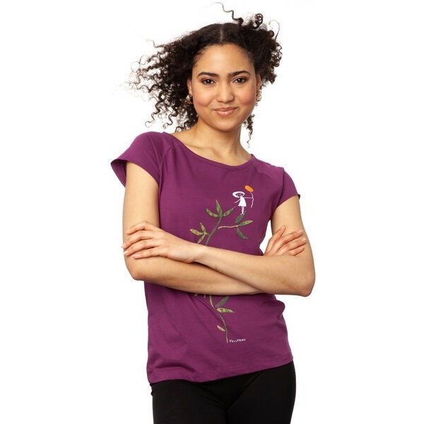 FellHerz Damen T-Shirt Astmädchen berry lila aus 100% Biobaumwolle